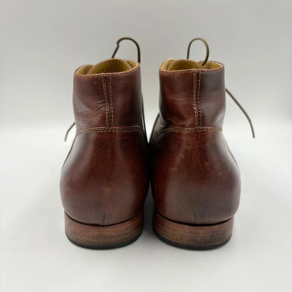 Nisolo Emilio Chukka Boots Mens 10.5 Brown Leather Lace Up Good Handcrafted